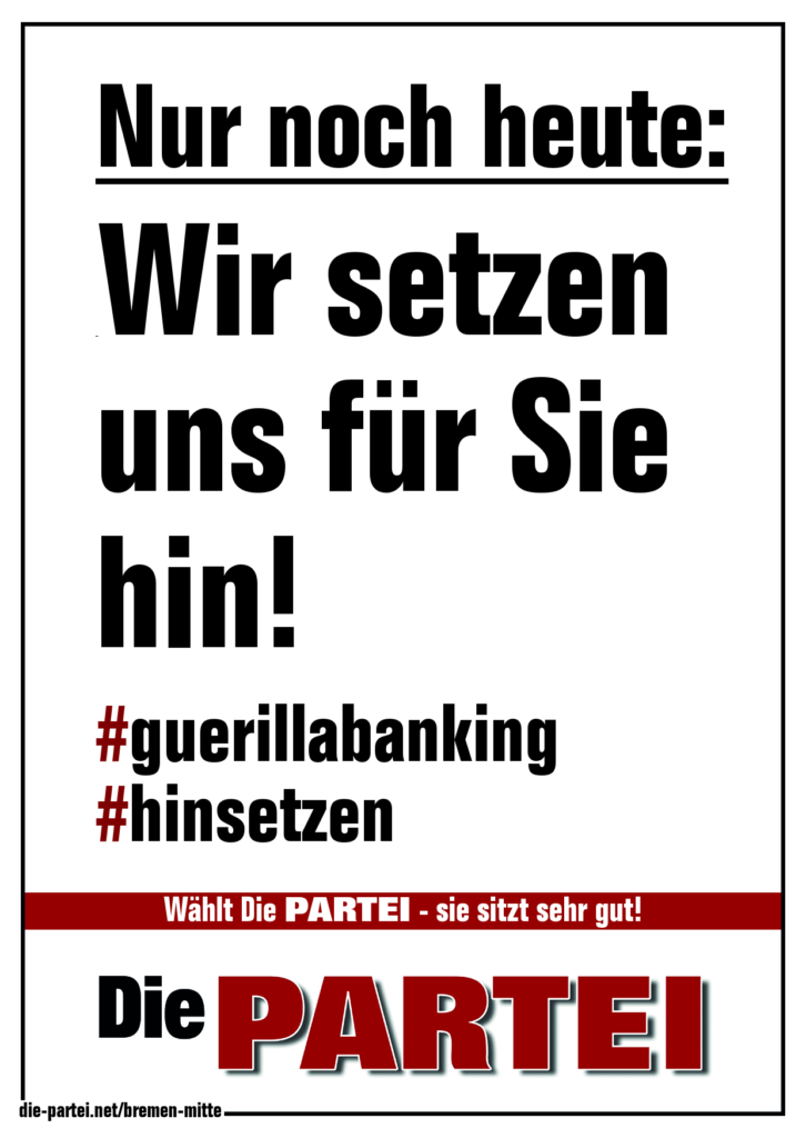 Die PARTEI_Bremen-Mitte guerillabanking