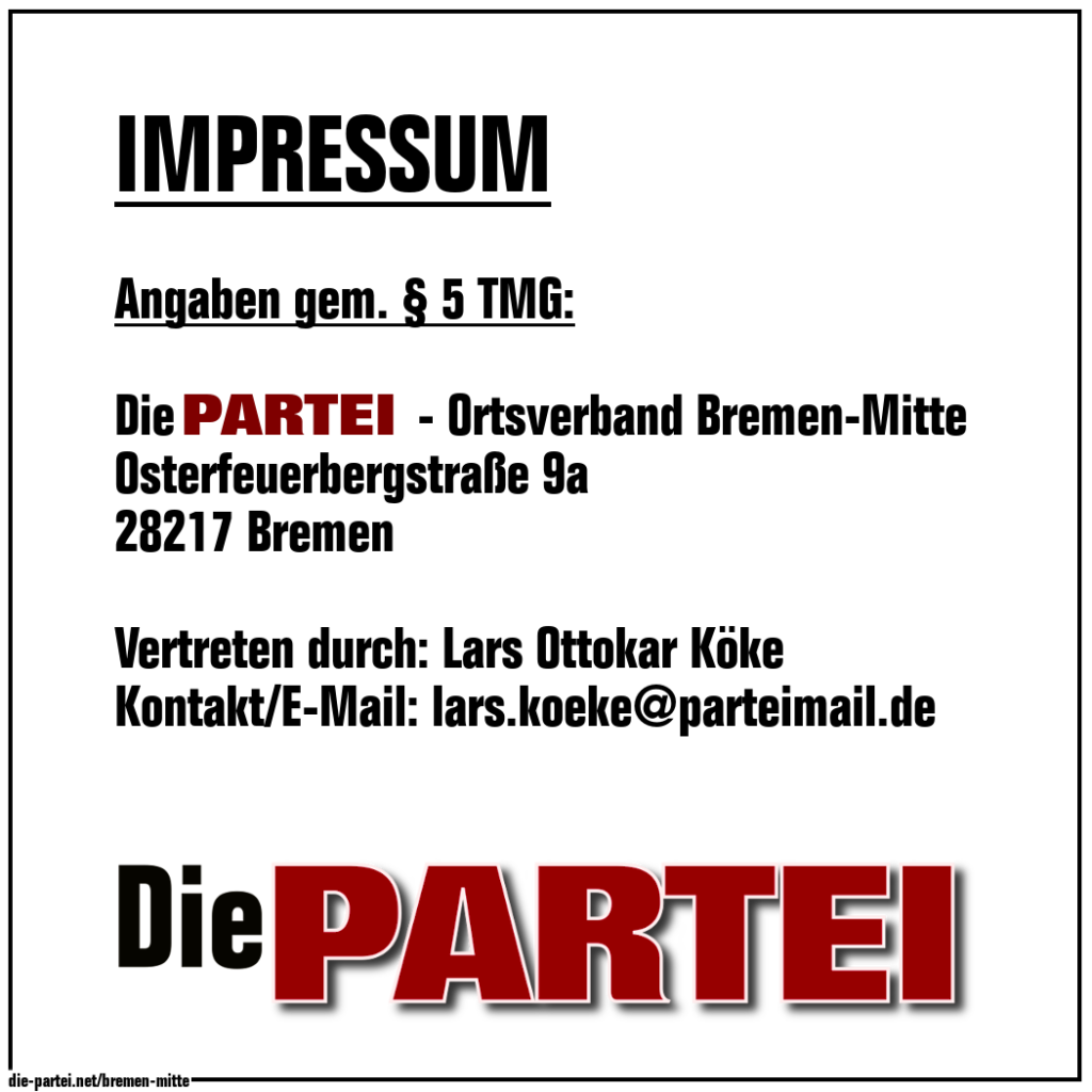 Impressum - Die PARTEI Bremen-Mitte
