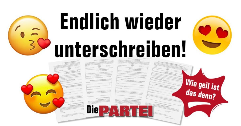 Endlich wieder unterschreiben! Wie geil ist dass denn?! :*