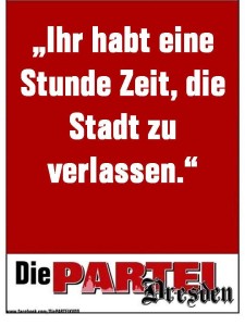 Ihr habt eine Stunde Zeit