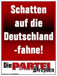 Schatten auf die Deutschlandfahne