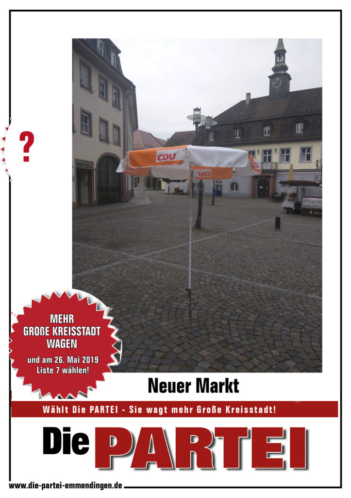 einsamer Schirm auf m Markt