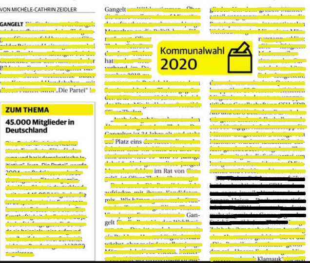 Zeitungsartikel