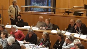 Kreistagsabgeordnete Rieke Wolter im Runde ihrer Gruppe. 