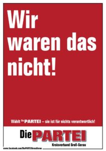 Wir waren das nicht!