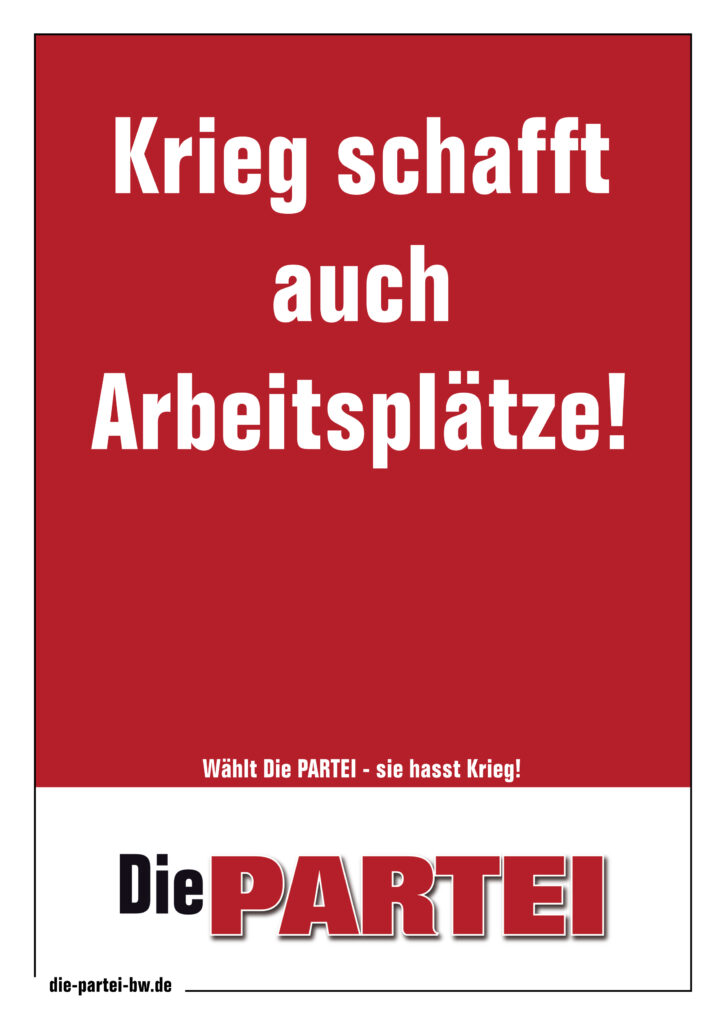 Krieg schafft auch Arbeitsplätze!