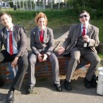 Sind sie nicht putzig :-) Die Bürgernähe-Profis in Aktion!