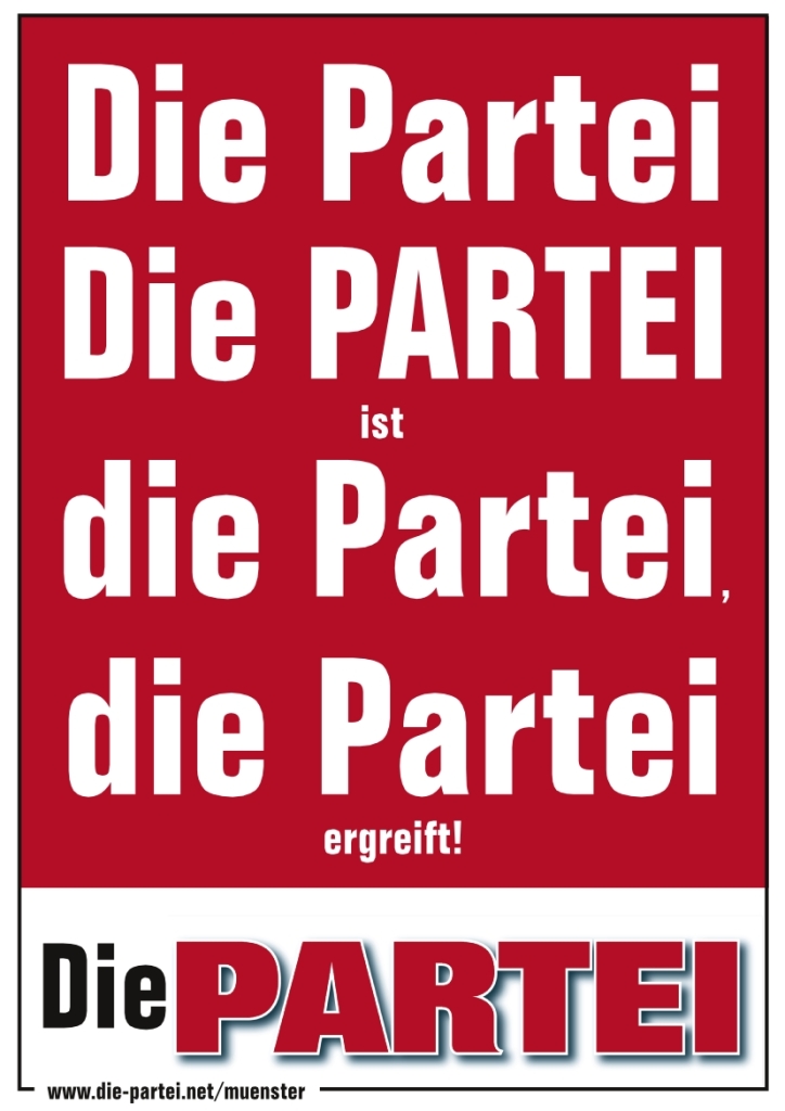 Das Programm des Kreisverbandes Münster ist sehr gut. Die PARTEI Münster