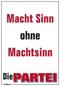 Plakat: Macht Sinn ohne Machtsinn