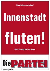 Neue Gräben aufreißen! Innenstadt fluten! Mehr Venedig in Westfalen.