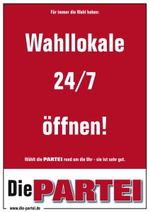 Für immer die Wahl haben: Wahllokale 24/7 öffnen!