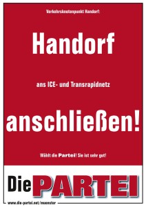 Verkehrsknotenpunkt: Bahnhof Handorf ans ICE- und Transrapidnetz anschließen!