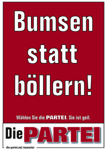 Bumsen statt böllern!