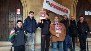 KV Münster und Steinfurt bei der Demo gegen die AfD im Rathaus