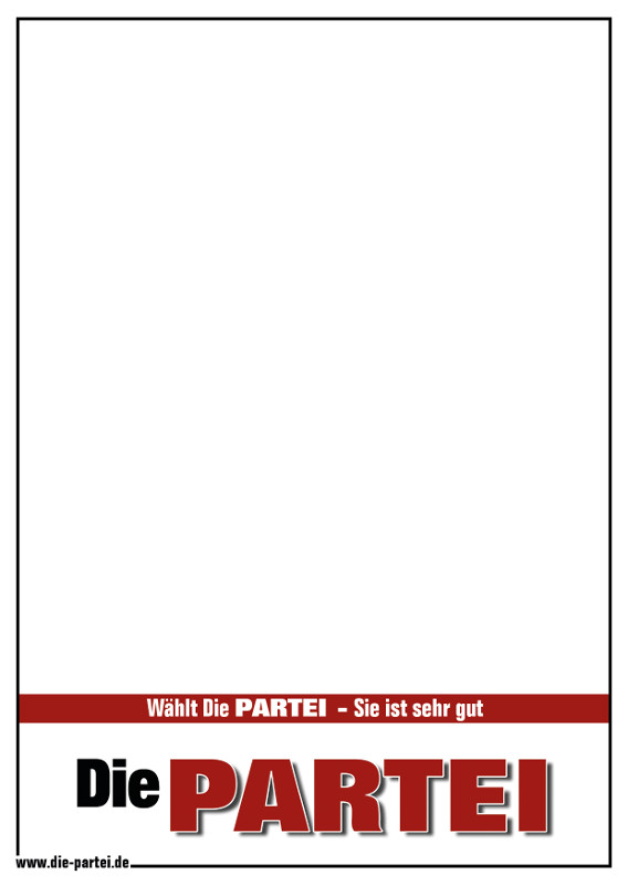 Plakat ohne Inhalte
