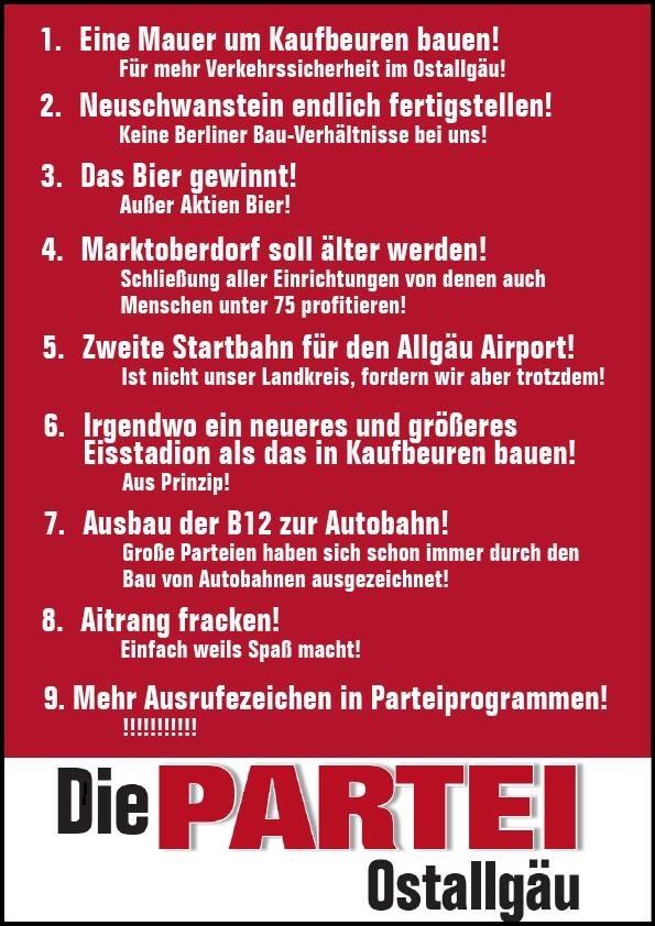 Programm des Kreisverbandes OAL