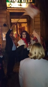 Auszug aus der Kneipe Stadt Riesa - mieses Wahlergebnis dort - also in der Stadt