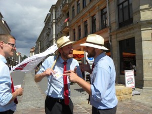 Direktkandidaten Martin Hoferick und Robin Hohmann