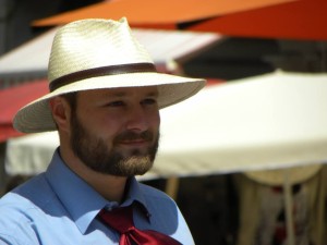 Robin Hohmann hat den nächsten Wähler bereits fest im Blick