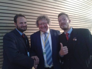 Unsere Direktkandiaten Robin Hohmann und Martin Hoferick fühlen sich vom Parteienversteher Prof. Patzelt verstanden